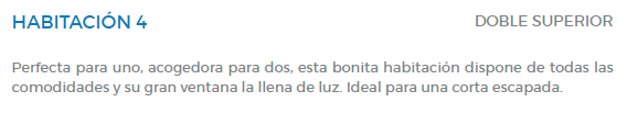 ejemplo descripcion habitacion