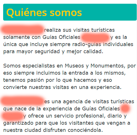 ejemplo quienes somos